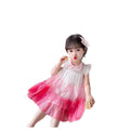 Summer new arrival: solid color korean style trendy girls' short-sleeve dress - available in three colors - kids' princess dress