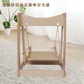 Cat hanging basket solid wood cat nest cat swing dog nest pet hammock dog cradle sleeping nest hemp rope hanging nest dog rocking bed