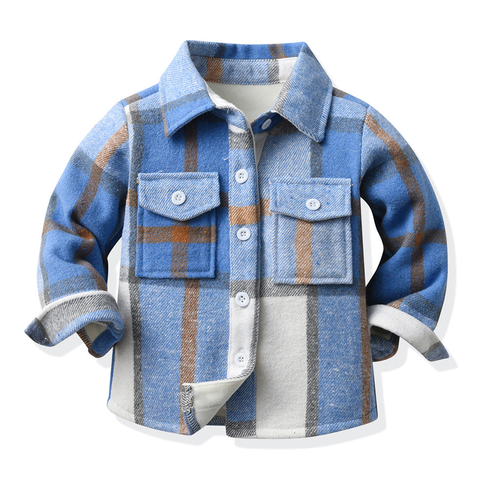 Export children's clothing boys multi-color patchwork plaid shirt long sleeves preppy style autumnew arrivalspring & fallkidstops