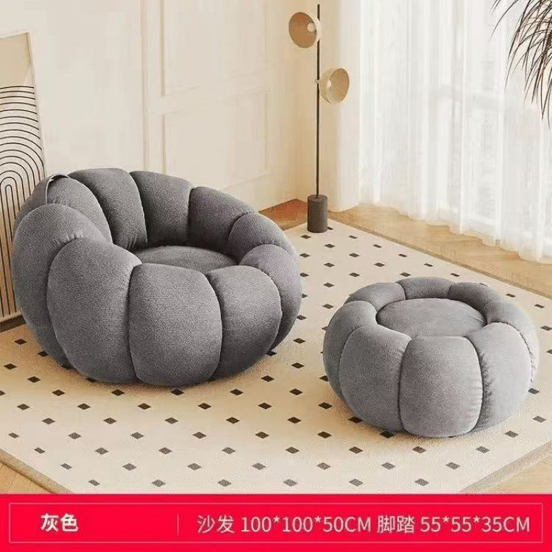 Cream lazy pumpkin tatami Internet celebrity living room small apartment rotating single sofa balcony bedroom leisure chair