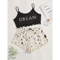 women's pajamas summernew arrival sling off-shoulder home cute printed pajamas home wear night wear