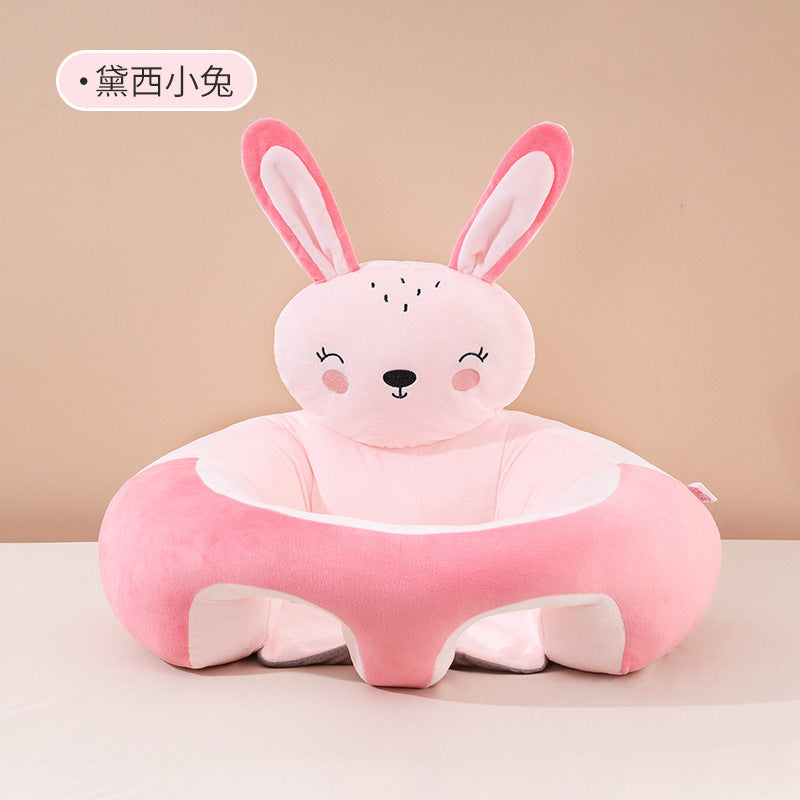 Portable cartoon infant sofa learning seat, baby silicone anti-fall learning seat, children's plush toy
