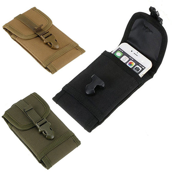 Outdoor tactical camouflage fanny pack running sports fanny pack waist hanging mobile phone case military fan pendant men wear belt bag military fans