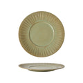Embossed irregular ceramic steak plate - stylish, high-value, retro striped dinnerware for restaurants and hotels