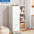 [new model] 4 doors, 3 compartments, white 50*24*106cm