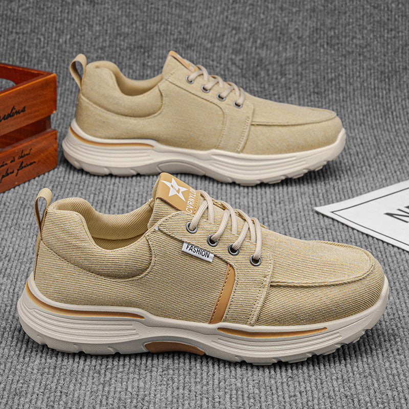 Men's 2026 summer canvas shoes - chunky sole casual sneakers, retro breathable athletic shoes, versatile comfortable everyday casual shoes