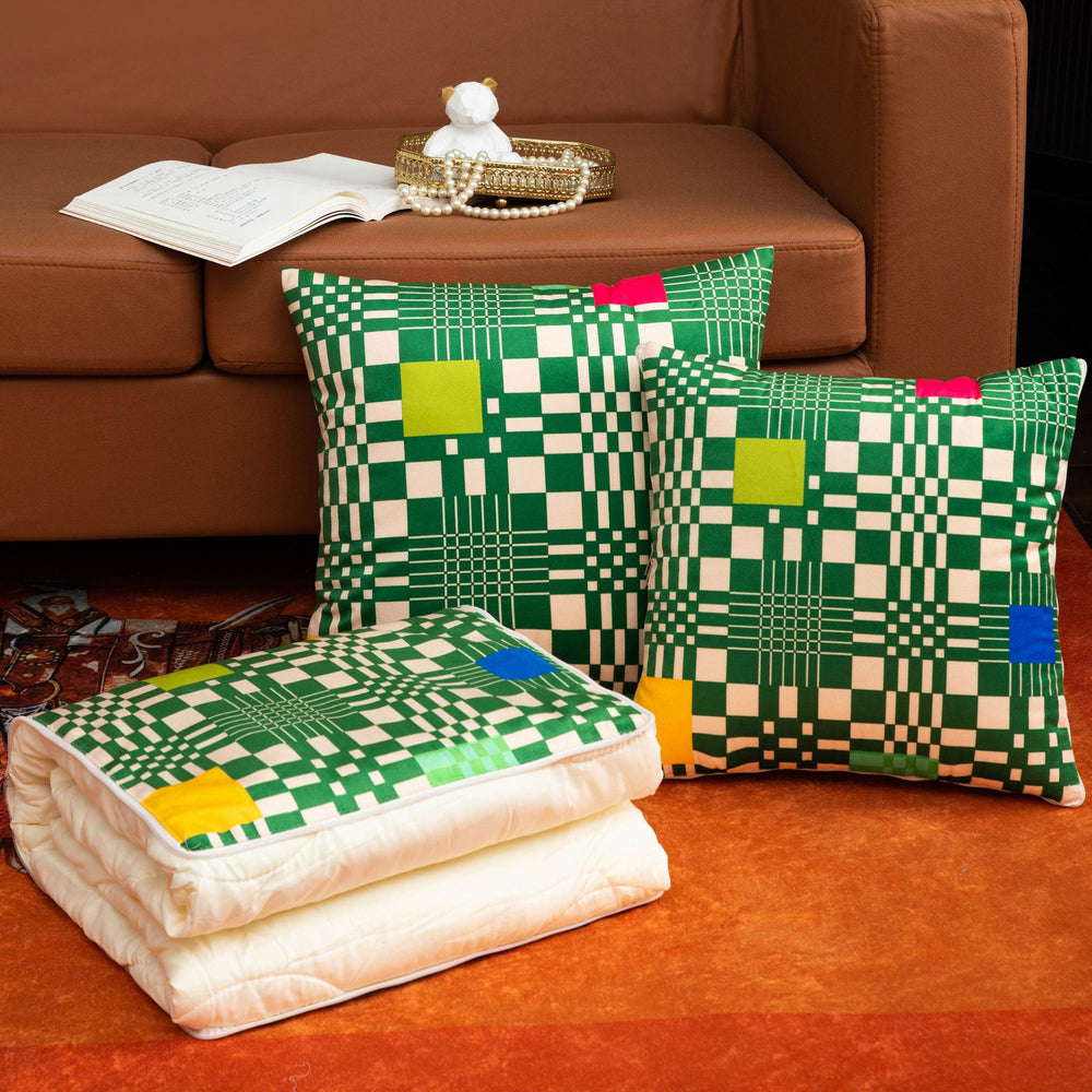 Two-in-one throw pillow and blanket, perfect for all seasons. use it as a plush cushion, office nap pillow, car air conditioning blanket, or a cozy sleeping pillow