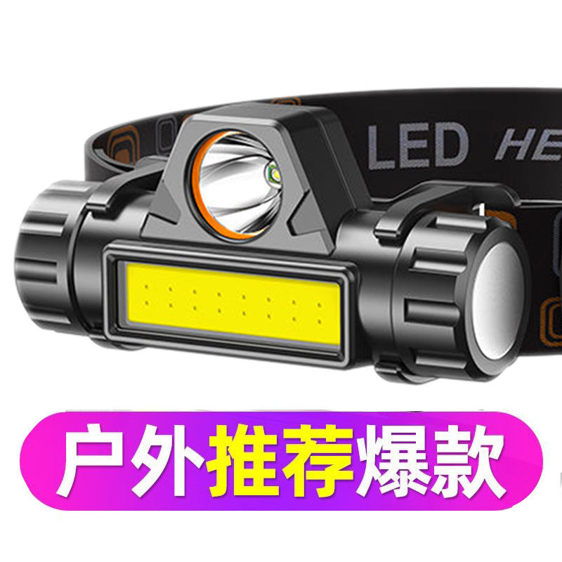 Headlight strong light charging super bright head-mounted super long battery life night fishing special lighting small flashlight