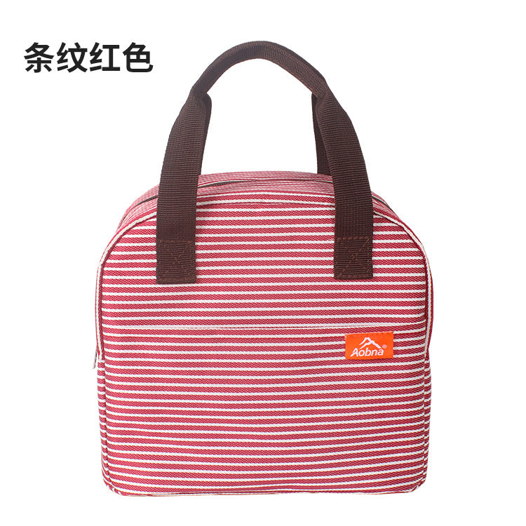 Customized lunch box waterproof portable thermal insulation bag aluminum foil large-capacity lunch box office workers storage with rice bento bag custom