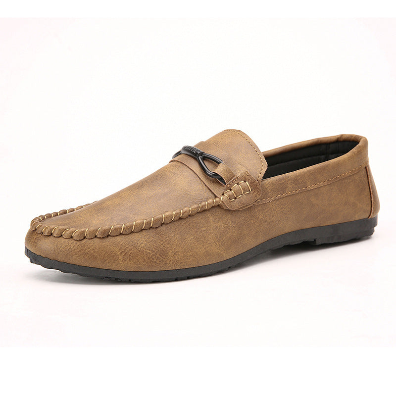 Men's loafers: new 2025 slip-ons, korean style trendy soft sole casual leather shoes, british style men's footwear