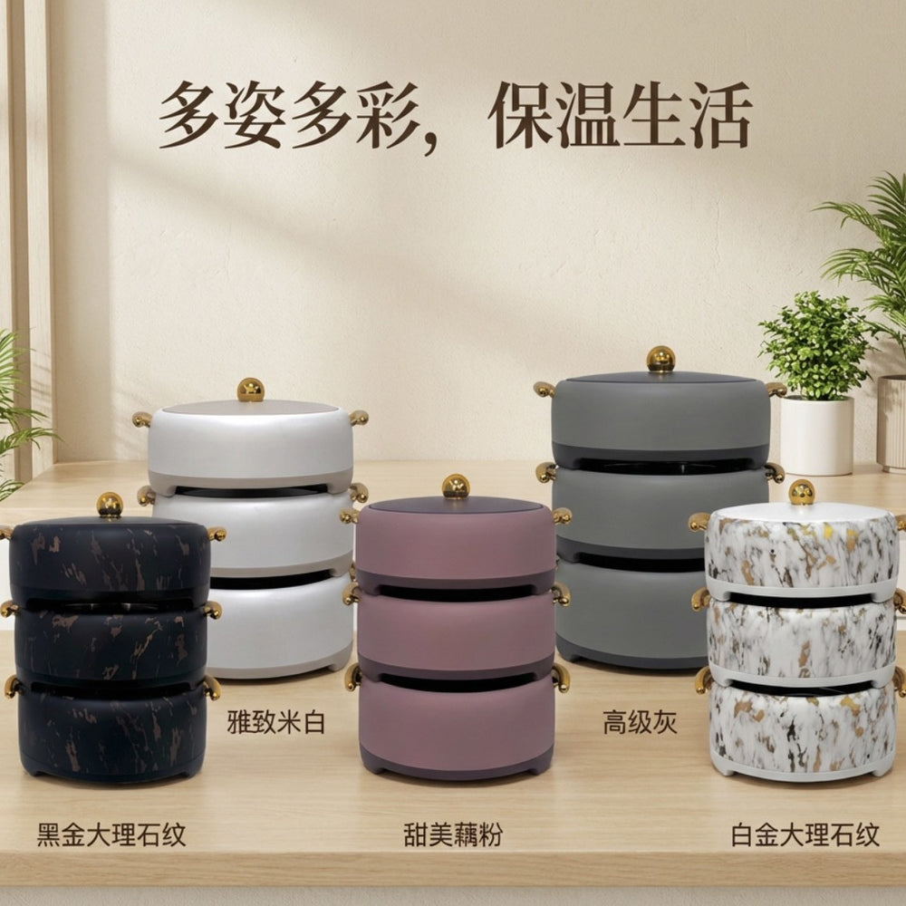 Food warmer container factory price direct salesexport egg-shaped high-leg thermal insulation box 2l-2.5l-3l