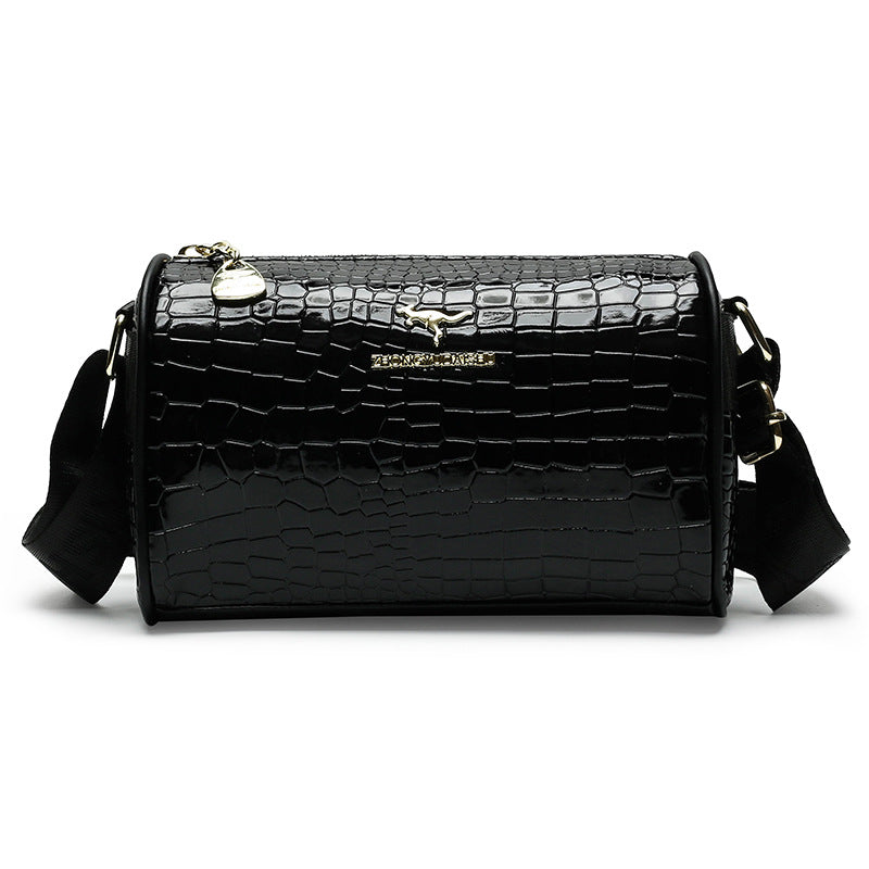 new arrival crocodile pattern women's bag easiest for matchfashion wide shoulder strap crossbody bag classy texture accessible luxurypure color shoulder bag