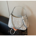 High-end women's bag, large capacity, 2025 new style, niche design, shoulder bag, crossbody bag, understated luxury, textured, commuter tote bag