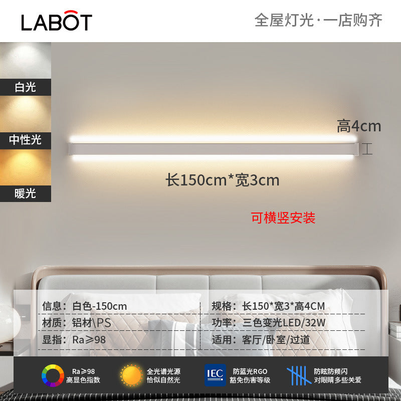 Minimalist led linear wall sconce - perfect for bedroom bedside, hallway, living room, sofa backdrop, and ambient lighting