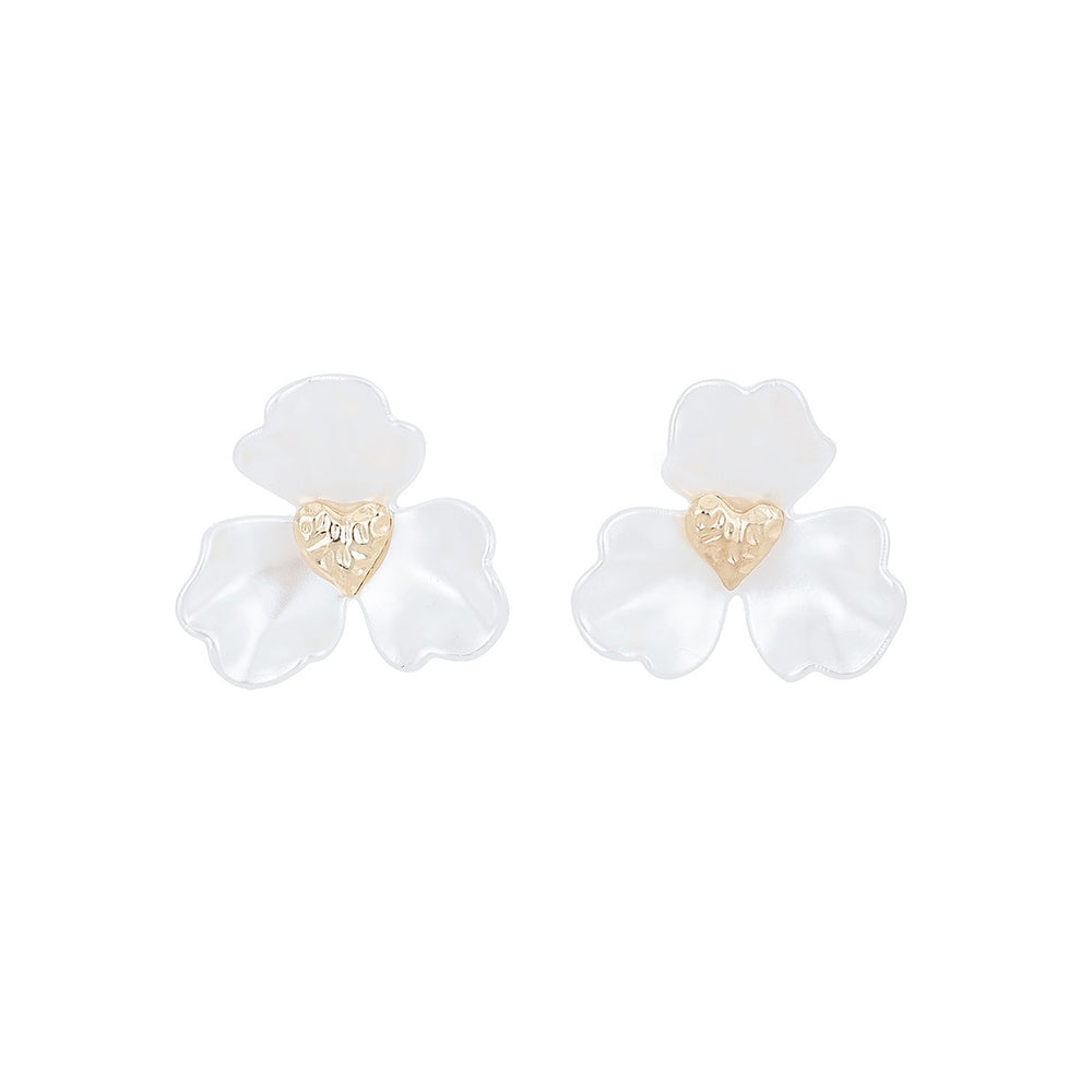 European and american cross-border jewelry: pink sweet earrings, floral teardrop fashion, elegant and fresh, high-end stud earrings for women