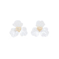 European and american cross-border jewelry: pink sweet earrings, floral teardrop fashion, elegant and fresh, high-end stud earrings for women