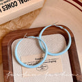 Macaron color drip glaze plain hoop earrings for women accessible luxuryelegant face small earrings classy sense hoop exaggerated earrings