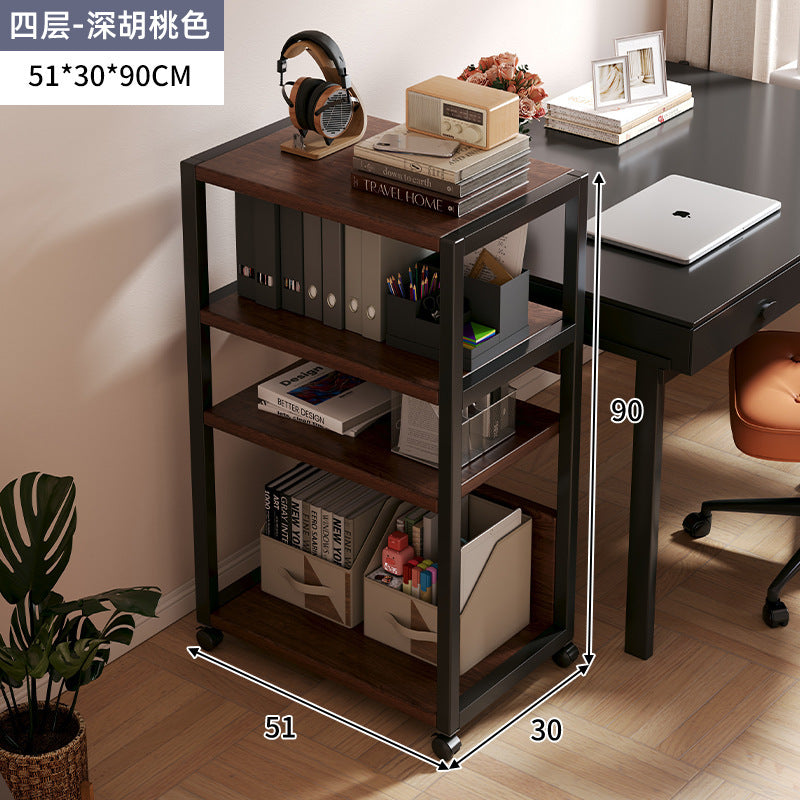 Removable printer rack office station trolley multi-layer storage rack document sorting host bracket
