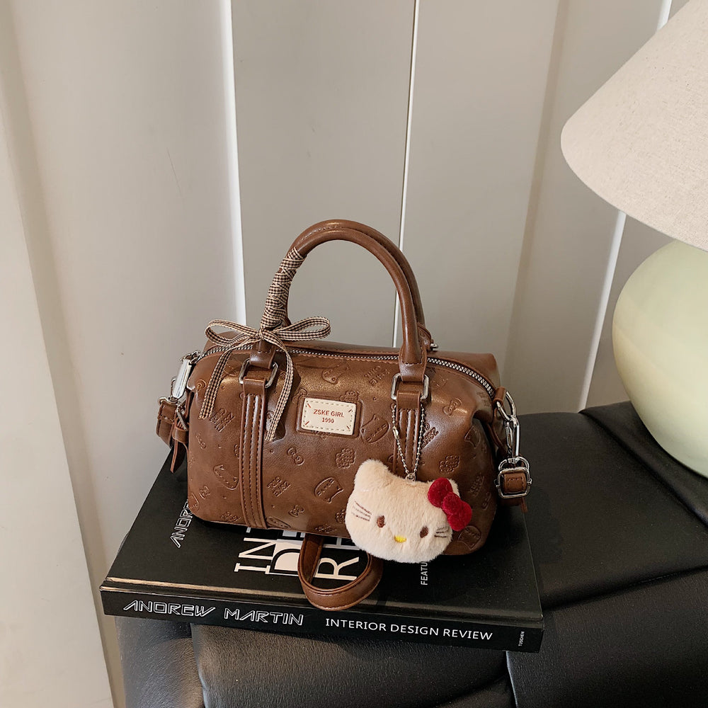 classy printing bag women's 2025 fall and winter new arrival super popular satchel bag accessible luxury niche style shoulder crossbody bag