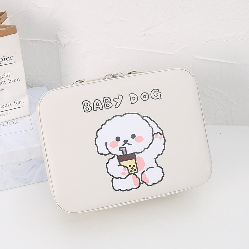 Cosmetic bag women's portable 2022 new high-end sense large capacity cute high-value storage box portable small box bag