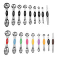 Ready-to-ship magnetic double-ended measuring spoons, 9-piece set, graduated measurement spoons for seasoning, stainless steel baking tools
