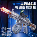 electric burst water gun m416 large capacity flame special effects water gun summer outdoor water toy for boys