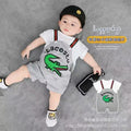 Summer outwear cartoon baby onesie ha yi baby pullover romper autumn clothes fake two-piece fashion ha yi