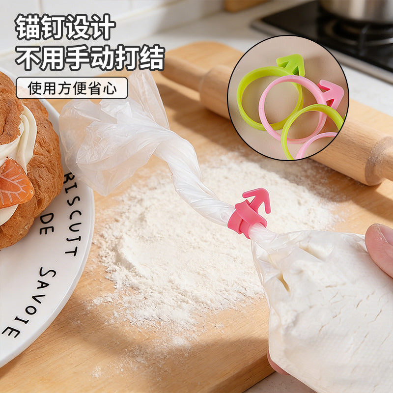 Decorating tools, zip ties, round fixed leak-proof rings, baking tools, decorating bags, binding ropes, silicone decorating bag sealing rings