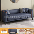 Small apartment leather sofa for living room and bedroom, minimalist modern style, suitable for rentals, three-seater apartment lounge, double-seater italian design
