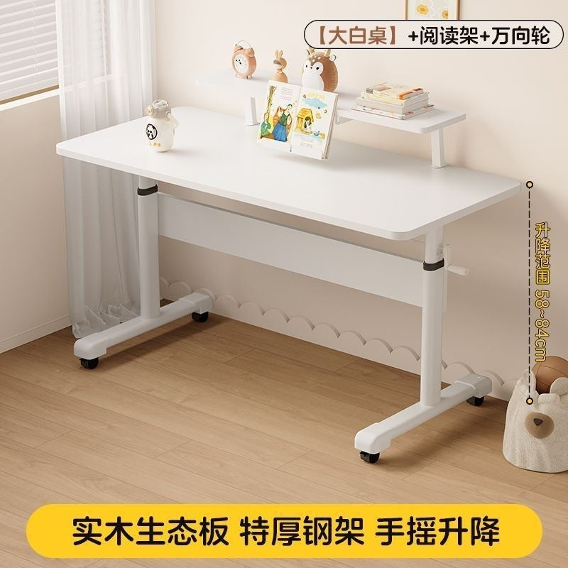 Adjustable height desk for home, student writing, and learning - compact desktop computer desk for small spaces, kids' height-adjustable study table, gaming desk