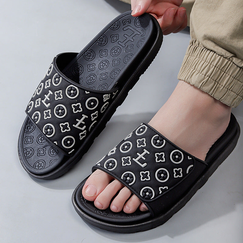 Casualcasualeasiest for match men's slippers popularthick soleplatform shoescouple slippers soft bottomnon-slipniche style slippersoutwear shoes