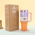 New stanley-style gold-stamped car cup, 304 stainless steel vacuum insulated tumbler, portable outdoor ice tumbler