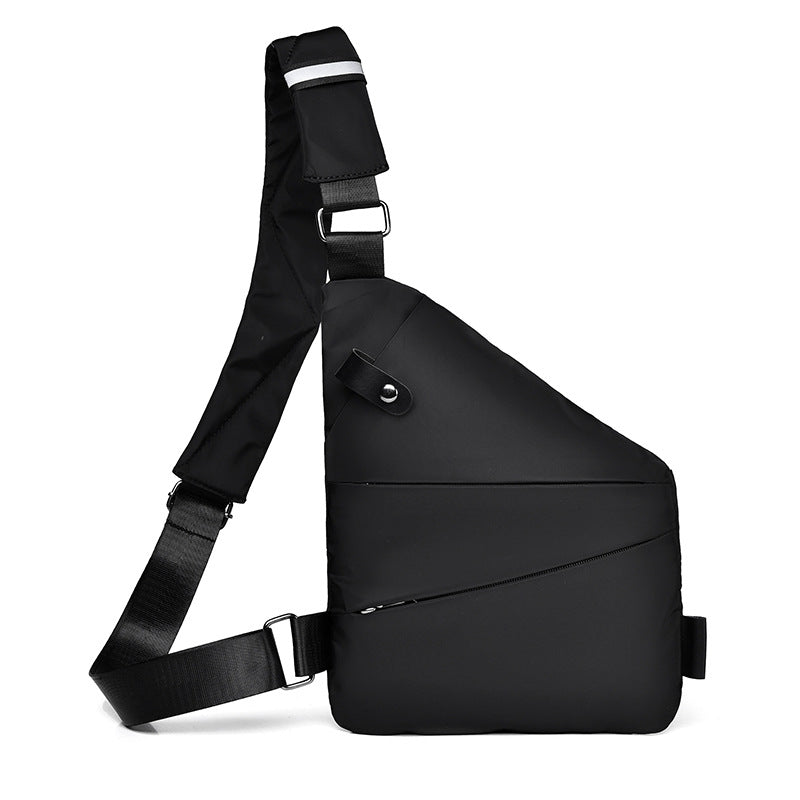 New fashion outdoor sports breast bag trendy men's commuting shoulder bag large capacity multi-layer portable messenger bag