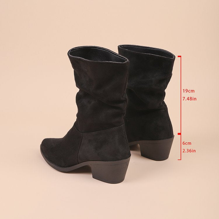 205 spring/autumn new arrival: women's pointed-toe high heel boots for cross-border e-commerce. sizes 36-43 available. wholesale options available. dropshipping to  and