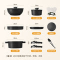 neutral non-stick kitchenware suit pot kit non-stick complete set of pots pots detachable handle pot gift box