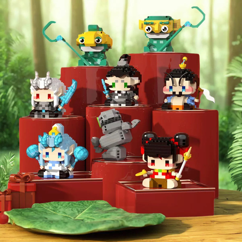 Compatible with lego building blocks nezha ao bing series kids educational toys assemble micro capsules cartoon doll small gift