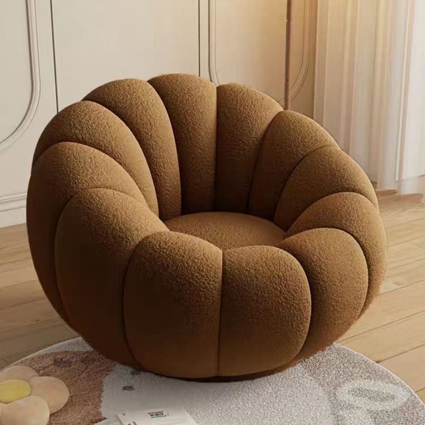 Lazy sofa can lie down and sleep casual chair balcony popular tatami bedroom single pumpkin small sofa cream