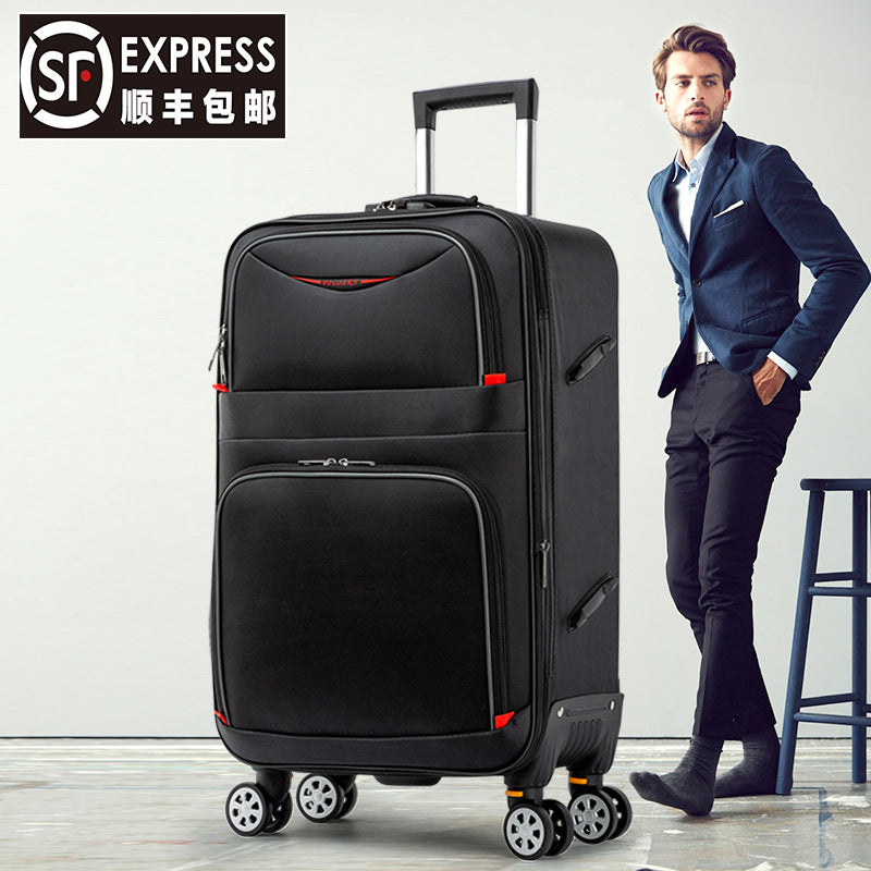 Processing custom large-capacity suitcase men's trolley case Oxford cloth universal wheel password suitcase children's leather luggage