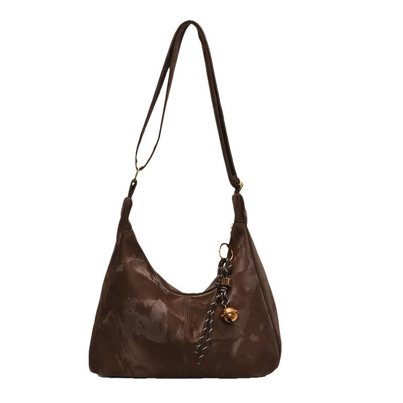 Foreign style high-end texture handbag women's 2025 autumn and winter new simple and fashionable large-capacity commuting shoulder messenger bag