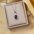 X-8178 silver black necklace