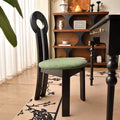 Solid wood keychain chair frenchretro solid wood dining chair soft-packed dining chair medieval style for home makeup chair back chair