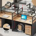 Staff desk and chair combination screen four-person employee booth casual modern partition office workstation desk