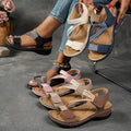 Amazon  summer new plus size cross-border sandals women's roman style comfortable velcro outdoor sandals wholesale