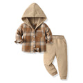 boys' autumn suit, new handsome fashionablekids autumn suit, plaid shirt two-piece set, baby boy autum children's clothing