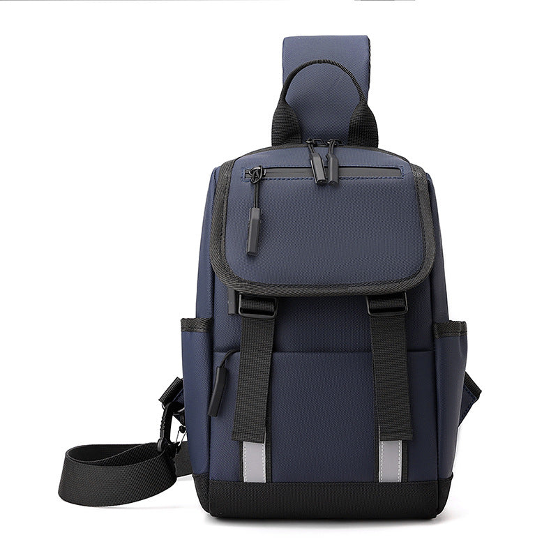 Simple outdoor travel messenger bag 2024 new business commuter shoulder bag large capacity trendy men's and women's breast bag