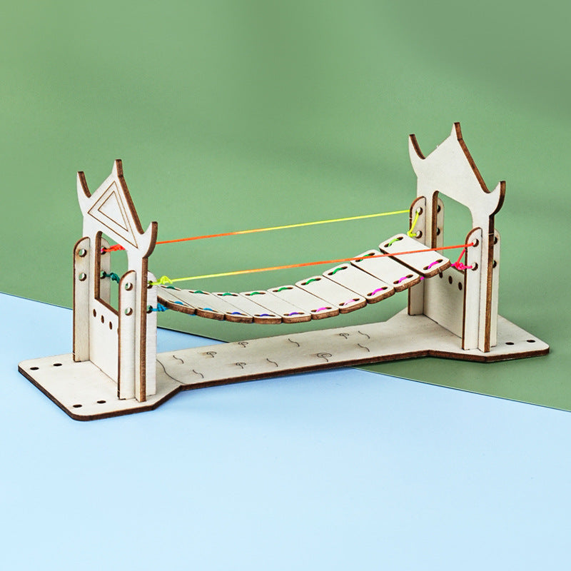Science and technology small production chain bridge children kindergarten primary school students handmade DIY science experiment teaching aids production materials