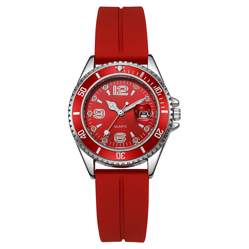 couple fashion sports green water ghost quartz watch casual silicone student quartz watch life waterproof