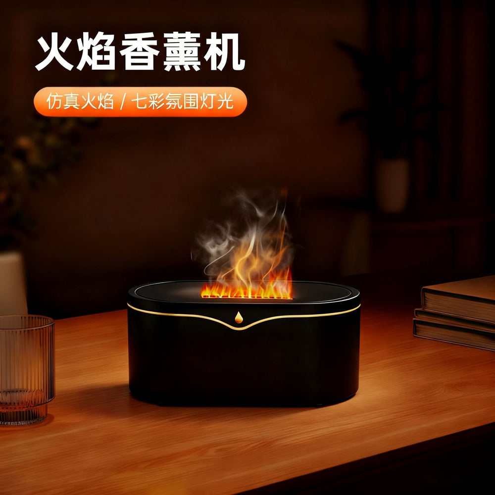 3d simulated flame aroma diffuser - desktop usb mini ultrasonic essential oil automatic scent diffuser and humidifier for home use