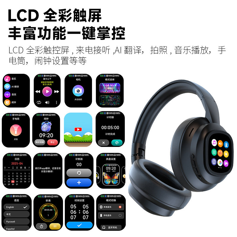 Hyundai x1 pro bluetooth earphones - open-ear wireless universal headphones with battery display and noise cancellation for sports