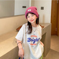 Girls' spring collection : new t-shirts for girls, middle and big kids, spring/autumn base layers, versatile tops for children, korean style